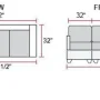 AYCP Furniture 3 - Piece L - Shape Sectional Sofa Set, Right Hand Facing Chaise, LINEN Upholstery Material, Dark Grey / Gray Color, More Colors & Styles Available - Image 3