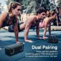 Sound Town 2-Pack of X8 Portable TWS Bluetooth Speakers, IPX7 Waterproof, Stereo Sound, LED Light, Built-in Mic for Phone Calls and Battery Power Bank, for Home and Outdoor, Green (X8-GN-Pair) - Image 3
