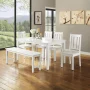 Better Homes & Gardens Bankston Wood Dining Chair, Set of 2, White, Indoor - Image 5