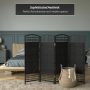 4 ft. Short Fiber Weave Folding Screen - Dark Beige - 4 Panels - Image 2
