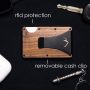 Minimalist Wallet with Money Clip – RFID Blocking, Slim Wood Wallet – Small Wallet Expanding Card Holder with 15-Card Capacity – Minimalist Wallet for Men and Women - Image 6