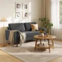 Brumback 70" Velvet Square Arm Sofa - Gray Velvet - Image 1