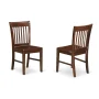 East West Furniture Oxford 3-piece Wood Dinette Table and Chair Set in Mahogany - Image 5