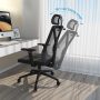 FENICHI Office Chair Ergonomic Office Chair,Desk Chair,Adjustable Height Mesh Computer Chair,Reclining Office Chair,Comfortable Task Chair with Lumbar Support Back for Home Office (Black) - Image 4