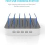 Charging Station for Multiple Devices, MSTJRY 5 Port Multi USB Charger Station with Power Switch Compatible with iPhone iPad Cell Phone Tablets (White, 5 Mixed Short Cables Included) - Image 4