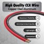 InstallGear 8 Gauge Wire (50ft) Copper Clad Aluminum Assorted Sizes , Styles - Image 4