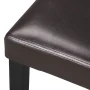 ZENY 4 Pieces Simple Style Parson Chair Urban Leather Dining Seats, Brown - Image 4