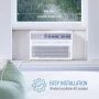 Keystone - 350 Sq. Ft. 8,000 BTU Window Mounted Inverter Air Conditioner with Remote Control - White - Image 3