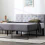 Rest Haven Eugene Diamond Tufted Upholstered Headboard, Queen, Gray - Image 3