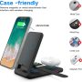 Foldable Wireless Charger, FYEZON 18W 3 in 1 Fast Wireless Charging Station for iPhone 13/12/11 Series/XR/X/Xs/8 Plus, Charging Dock/Stand for iWatch SE/AirPods 2/Pro(Black) - Image 5