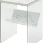 Convenience Concepts SoHo End Table, Faux White Marble, 15.75 in x 16.5 in x 23.75 in - Image 5