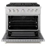 ZLINE - 36 in. Wide 6 Burner 5.2 cu. ft.  Paramount Dual Fuel Freestanding Range with DuoPro Cooktop - Stainless Steel - Image 2
