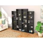 Black 4-Column Tall Cabinet, Storage Cabinet, CD Storage Cabinet, DVD Storage Cabinet with 14-Adjustable Shelves - Image 2