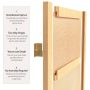 7 ft. Natural 4-Panel Room Divider - Image 5