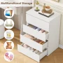 Homfa 4 Drawer White Dresser, Modern Storage Cabinet for Bedroom, Chest of Drawers Wood Organizer for Living Room - Image 6