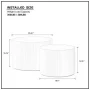 Kevinplus Nesting Coffee Table Set of 2, Modern Round End Table for Living Room, Apartment, Matte Black - Image 4
