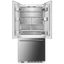 Forno Appliances - 36 in. Wide Rivestito 15.5 Cu. Ft. French Door Counter-Depth Panel Ready Refrigerator with Front Panel - Stainless Steel - Image 2