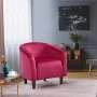 Alden Design Upholstered Barrel Accent Chair for Livingroom, Gray - Image 6