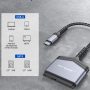 JSAUX SATA to USB C Cable, USB C 3.1 to 2.5” SATA III Hard Driver Adapter Aluminum Shell External Converter Compatible with SSD/HDD Data Transfer-Grey - Image 6