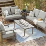 Signature Design by Ashley Visola Outdoor Loveseat with Cushion, Gray, Patio Loveseat with HDPE Wood-Look Frame and Nuvella Fabric - Image 6