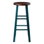 Ivy 29 in. Rustic Teal and Walnut Wood Frame Bar Stool - Image 4