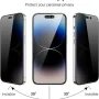 Entronix Privacy Tempered Glass Screen Protector for Apple iPhone 14 Pro Max, Camera Lens Protector with Anti-Spy Tempered Glass Film, 3-Pack - Image 5