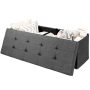 Large Fabric Folding Storage Chest - Dark Gray - Image 6