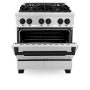ZLINE - 30 in. Wide 4 Burner Autograph Legacy Dual Fuel Freestanding Range with Matte Black Accents - Stainless Steel/Matte Black Accents - Image 2
