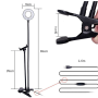 LED Selfie Ring Light for Live Adjustable Makeup Light-8cm Stand - Image 3