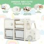 Toddler Truck Storage Organizer with Plastic Bins - Image 6