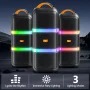 JYX Karaoke Machine for Aldult, Portable Speaker Bluetooth for Outdoor Parties with 2 Microphones, 3 Subwoofer, T29-T - Image 6
