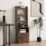 6-Tier Bookshelf Nightstand with Charging Station and Cabinet - Image 2