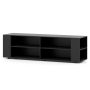Wooden TV Stand with 8 Open Shelves for TVs up to 65 Inch Flat Screen - Light Gray - Image 3