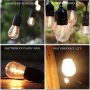 VAVOFO- 48ft Bistro Outdoor String Lights, 15+2(Spare) LED 2W Edison Vintage Shatterproof Waterproof Bulbs, 2200K Warm White Connectable for Christmas, Deck, Patio, Garden, Backyard, Porch, Party - Image 4