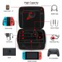 Deluxe Carrying Case Compatible with Switch for Monster Hunter Rise Storage Hard Shell Bag with Handle and Shoulder Strap Fits Switch System Console, 21 Games Cards Slot, Pro Controller - Image 6