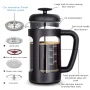 Easyworkz French Press 12 oz Coffee Tea Maker Cafetiere with Borosilicate Glass, Soft Grip Handle,Black - Image 6