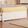 Mission White Solid Wood Frame King Platform Bed with Footboard and Storage Drawers - Image 5