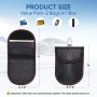 TICONN 2PK Faraday Bags for Car Keys Fob, 3.5''X5.0'' Faraday Cage Protector, Car RFID Signal Blocking, Anti-Theft Pouch Anti-Hacking Case Blocker (Carbon Fiber) - Image 2
