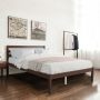 Modern Bed Frame with Wooden Headboard and Plywood Slat Support - Image 5