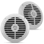 PYLE PLMR67W - 6.5 Inch Dual Marine Speakers - 2 Way Waterproof and Weather Resistant Outdoor Audio Stereo Sound System with 120 Watt Power, Polyprone Cone and Cloth Surround - 1 Pair - (White) - Image 1