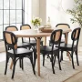 Better Homes & Gardens Camden Dining Chairs with Rattan and Solid Wood, Black Wood finish, by Dave & Jenny Marrs - Image 6