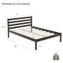 Modern Bed Frame with Wooden Headboard and Plywood Slat Support - Image 4
