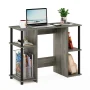 Furinno JAYA Engineered Wood Compact Computer Study Desk in Oak Gray/Black - Image 4