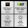 Lenovo - LOQ 15.6" 2K Gaming Laptop - AMD Ryzen 7 170 2025 - 16GB Memory - NVIDIA GeForce RTX 4050 - 512 SSD - Luna Grey - Image 2