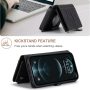 Caseme Magnetic Wallet Case Designed for iPhone 13 Pro Max(6.7") Flip Case,Compatible with MagSafe Charger,PU Leather Zipper Folio Protective Case with Magnetic Closure and Card Holder (Black) - Image 6