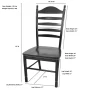 Whitman Antique Black Wood Dining Chair - Image 4