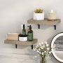 Tanna 1.65 in. Tall Natural Wood Floating Bookcase (Set of 2) - Image 6