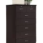 Hodedah 7 Drawer Dresser with Two Locks, Chocolate - Image 1