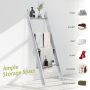 4-Tier Wall Leaning Ladder Shelf Stand - Image 2