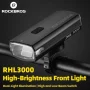 ROCKBROS 3000LM Bike Light 10000mAh Power Bank Type-C Charging Front Lamp Bicycle Headlight MTB Road Cycling Flash Highlight - Image 1